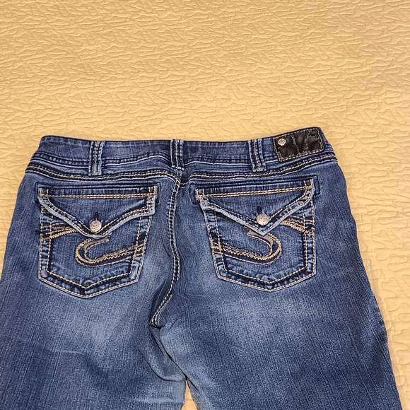 Silver Suki slim bootcut distressed jeans size 33 - Picture 7 of 10